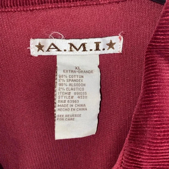 Ami Women's Red Corduroy Jacket - Picture 3 of 9